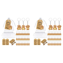 20 stuks babyshower souvenirs cadeau beer sleutelhanger organza zakje