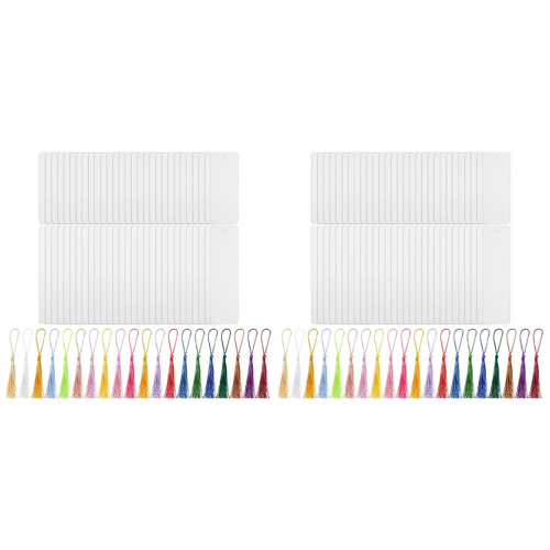 35Pieces Sublimation Blank Bookmark,Heat Transfer Bookmarks with Hole