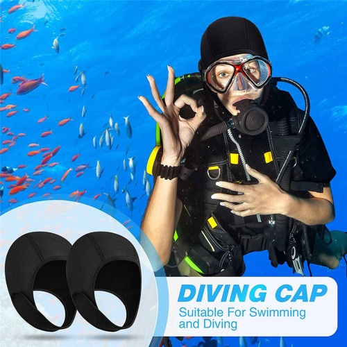 2 stuks neopreen duikkap, thermische wetsuitkap, badmuts 2