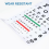 Eye Chart, Chart No Fading for School Home Acuity Measuring 6