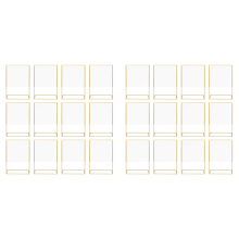 12Pcs Sign Holder,Double Sided Gold Photo Frame with Vertical Holder