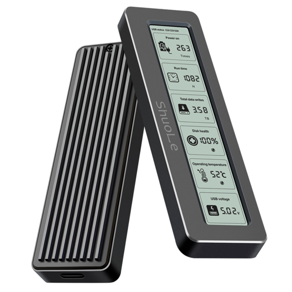 Photos - Drive Case M. 2 NVME/NGFF Dual Protocol SSD Enclosure with Display Screen
