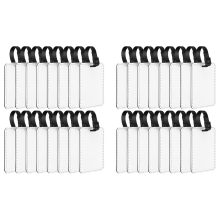 16 stuks sublimatie bagagelabels PU leren naamlabel