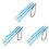Blue Aluminum Alloy Pole Spear Detachable Three-Section Fork Clip 1