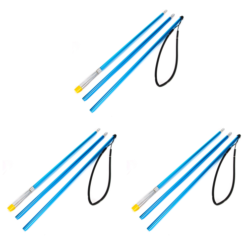 Blue Aluminum Alloy Pole Spear Detachable Three-Section Fork Clip 1