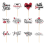48 stuks Valentijnsdag taarttoppers 6