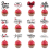 48 stuks Valentijnsdag taarttoppers 4