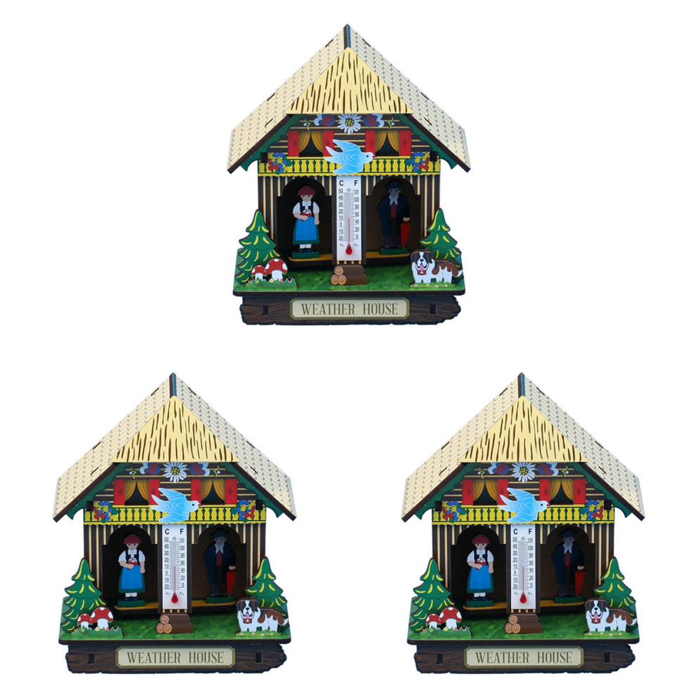 Sunny Rainy Box Accurate Thermometer Home Barometer House Hygrometer 4851999518894