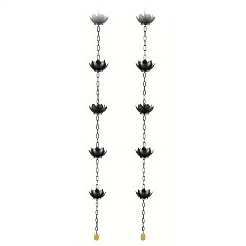 Lotus Rain Catcher Chain for Cups to Gutter Downspout