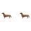15,7 inch teckel hond dinerbord kaasplank kerst 2