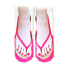 5 paar slippersokken met 3D-patroon, manicureprint en hardloopschoenen voor dames