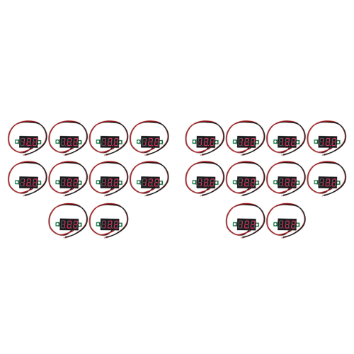 10 stuks 2-draads mini digitale voltmeter DC 2,5V-40V spanning 1