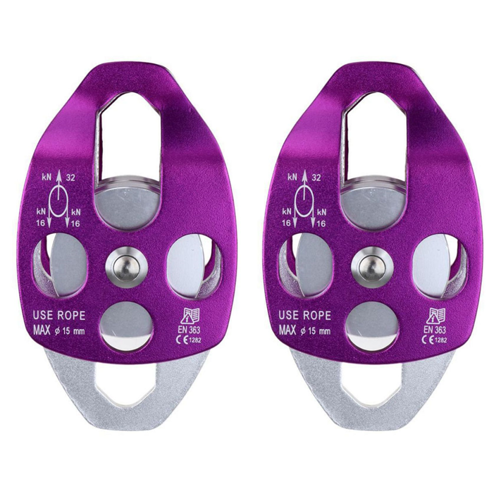 Double Pulley For Hauling System Climbing Rescue 4851999523072