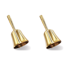 Super luide handblaffende bel, massief messing dinerbel goud