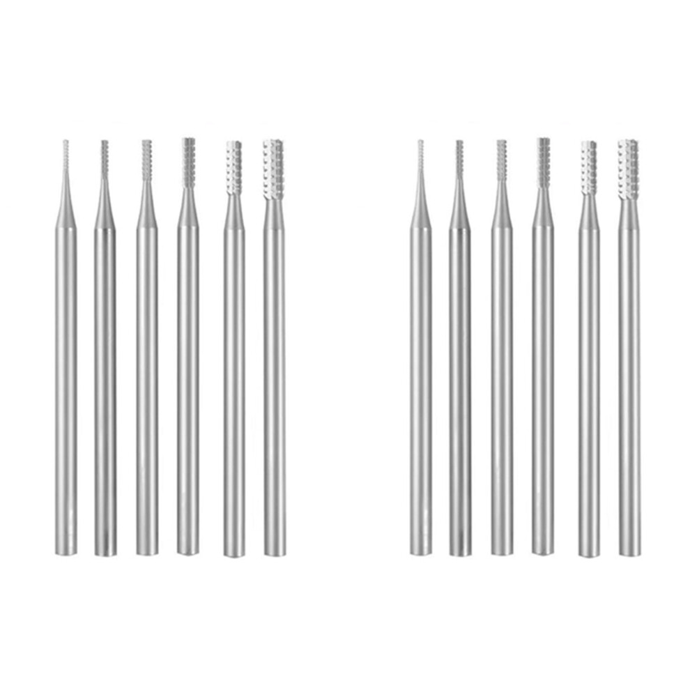 6Pcs Jewelry Burr - 3/32Inch Shank Cylindrical -Cut Burs 4851999529937