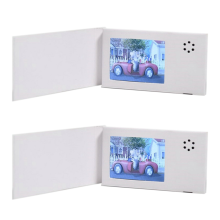 2,4 inch verjaardagskaart in wit videoboek