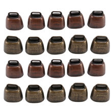 10 stuks koeien, paarden, schapen, grazen, kleine messing bellen, koebel, retro bel