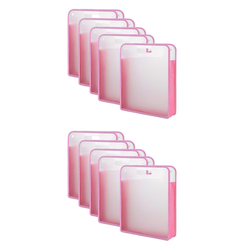5 Pack Scrapbook Paper Organizer, Pink Expanding
