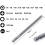 Bitset lang, magnetisch, 20 stuks sleufbits, 1/4 inch zeskant 5