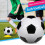 Size 5 Professional Training Soccer Balls PU Leather Black White 4