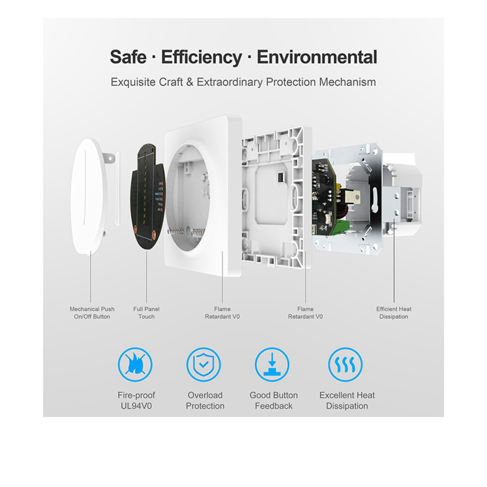 Tuya Smart Wifi Dimmer Light Switch,Touch Panel Wall Switch 100-240V 4851999548648
