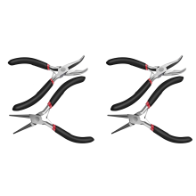2-pack gebogen ketting- en ronde bekkentangen voor het knutselen, repareren en maken van sieraden