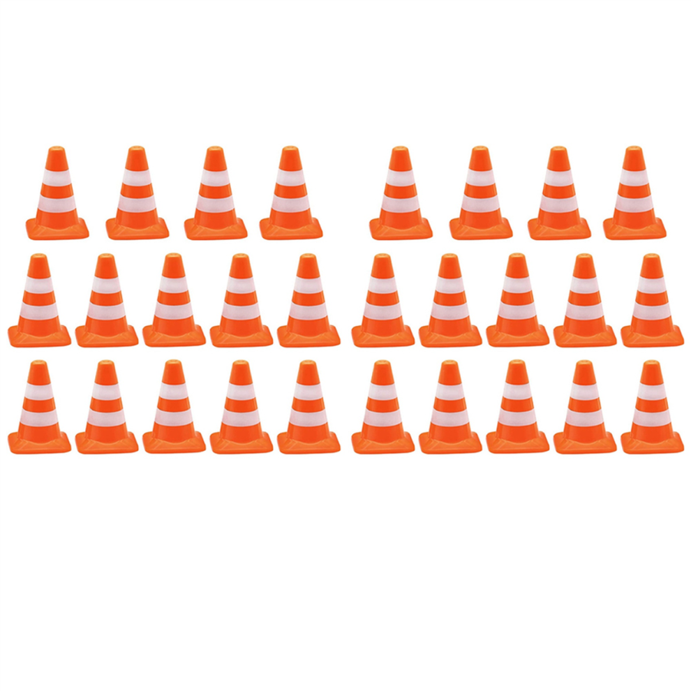 14 Pieces Mini Simulation Safety Cone Road Parking Signs Roadblock 4851999547924