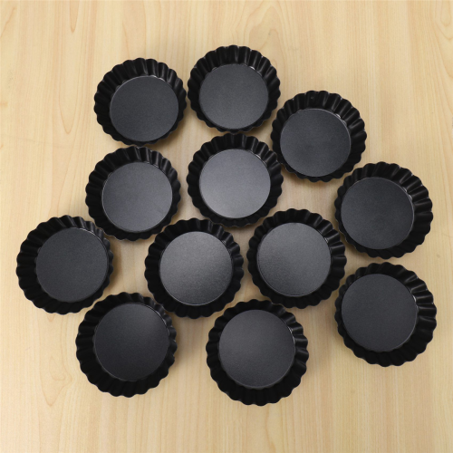 12 stuks eierpasteivormen, 3-inch mini-pannen, bakvorm