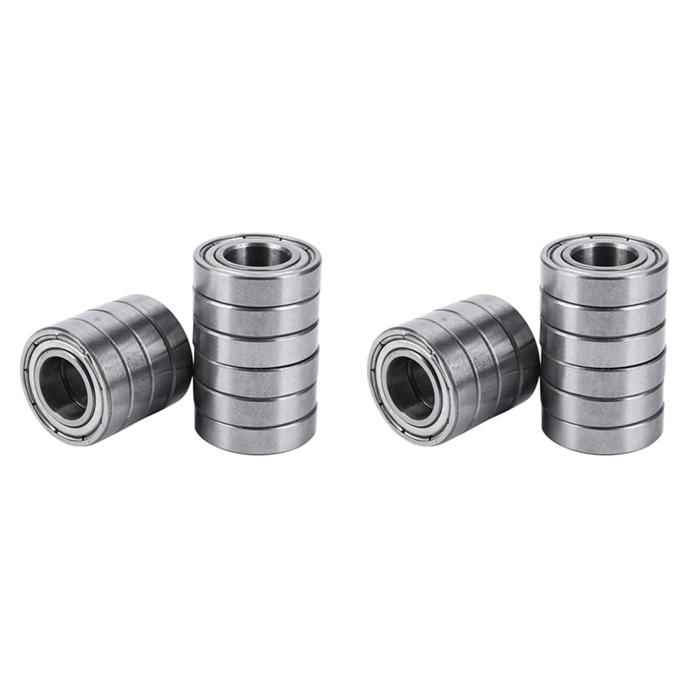 10 Pcs 12Mm X 24Mm 6Mm Deep Groove Radial Ball Bearings 6901Z Silver 4851999552171