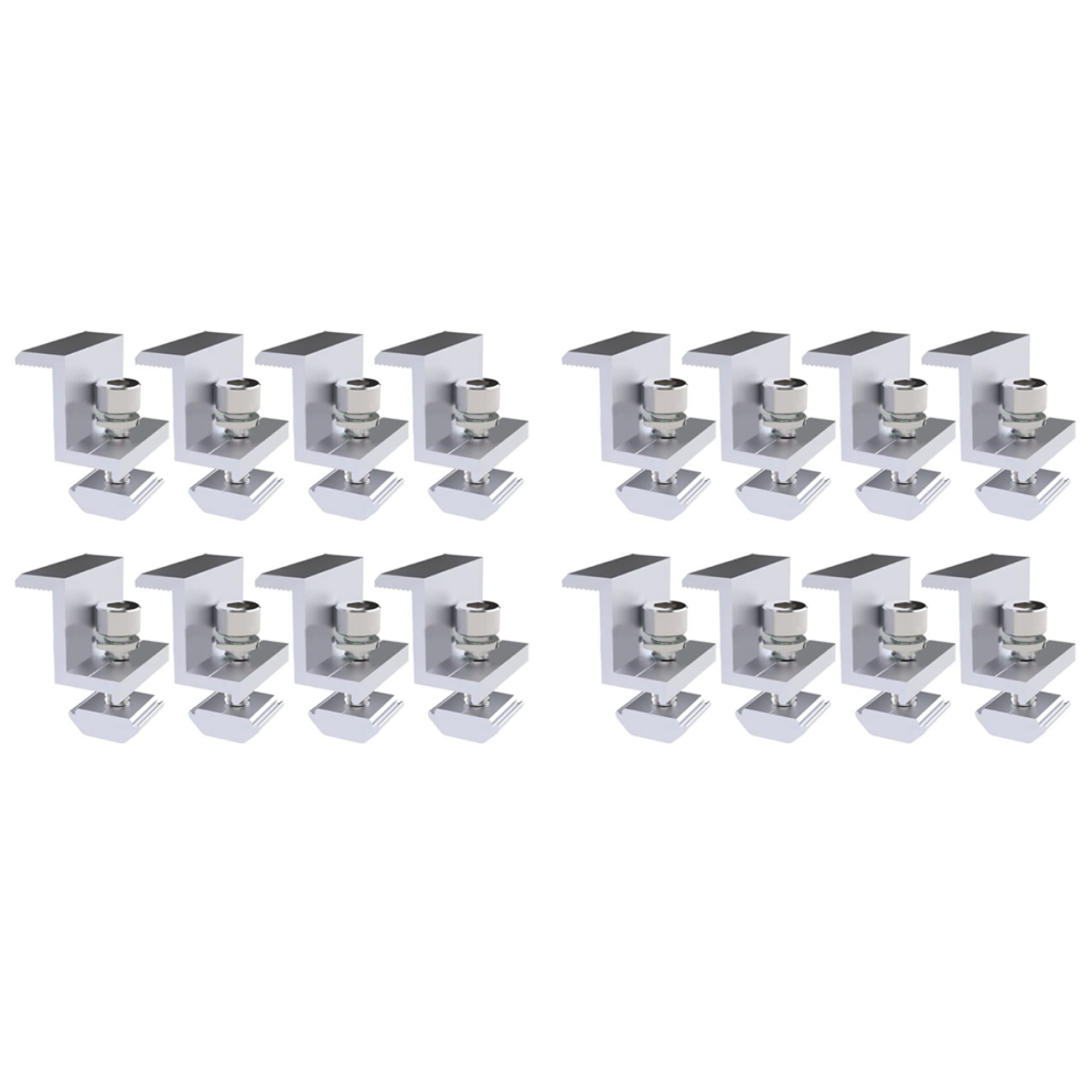 Pack Of 8 Solar Module Brackets, Panel Holder, End Clamp,(35Mm) 4851999555837