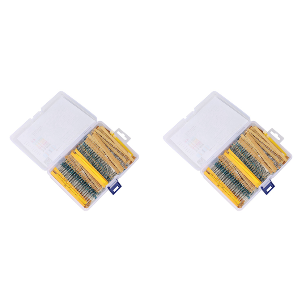 2600Pcs 130 Values 1/8W 0.125W 1% Metal Film Resistors Pack Set 4851999554335