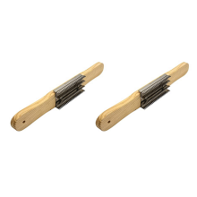 Hark met houten handvat, 15 inch, polijst voor reiniging