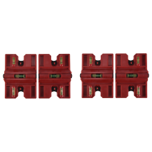 Magnetisch waterpasinstrument, opvouwbaar voor opslag, controlebel (verpakking van 2)