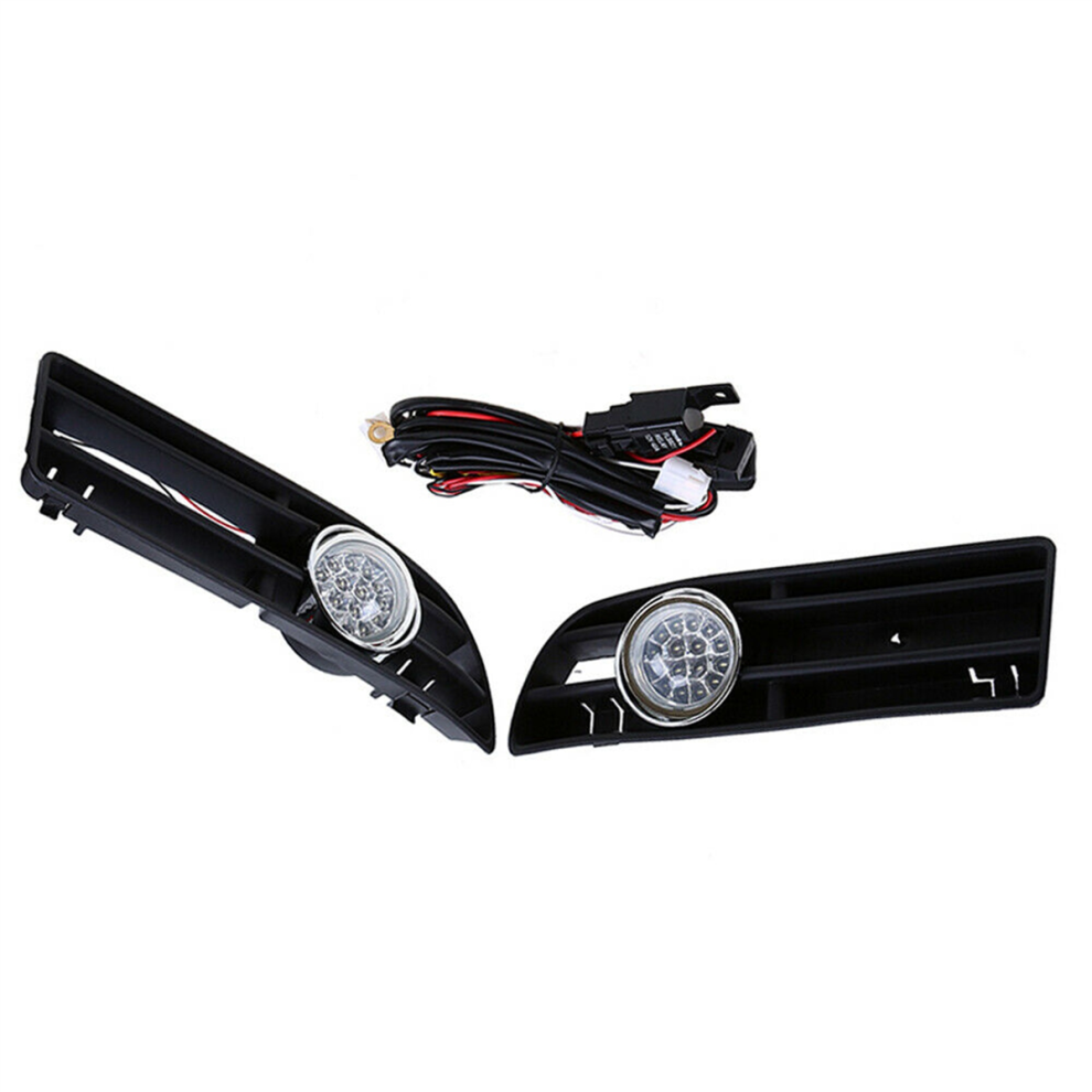 Car Led Foglamp Front Grille For- Mk4 1999-2007 1 Pair White/Light 4851999556636