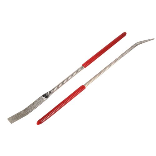 Gebogen mini diamantvijlset, naaldgecoat metaal 2