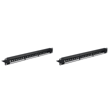 19-inch 1U kastrek via 24-poorts CAT6 patchpaneel RJ45-netwerk
