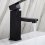 2PCS Matte Black Single Cold Water Basin Tap for Bathroom Sink 4