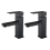 2PCS Matte Black Single Cold Water Basin Tap for Bathroom Sink 1
