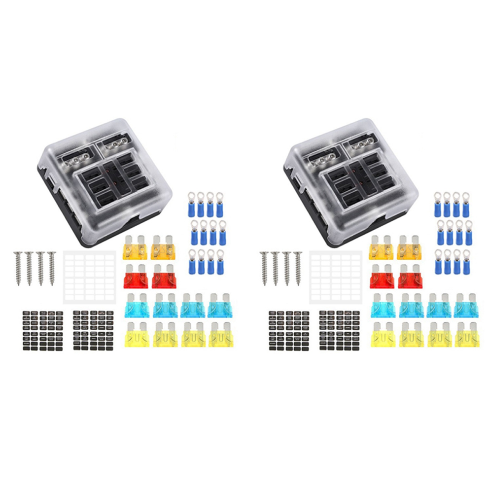 6 Way Fuse Block,With Led Indicator For Dc12-24V Car Boat Rv Truck Light 4851999562729