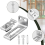 Bi Fold Door Hardware Set, 2 Packs of Louver 4