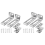Bi Fold Door Hardware Set, 2 Packs of Louver 1