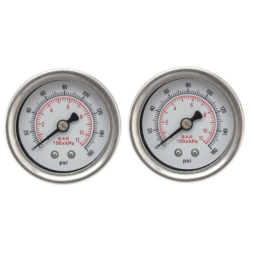 Verstelbare 0-160 PSI oliedrukregelaar, chroomzilver 1
