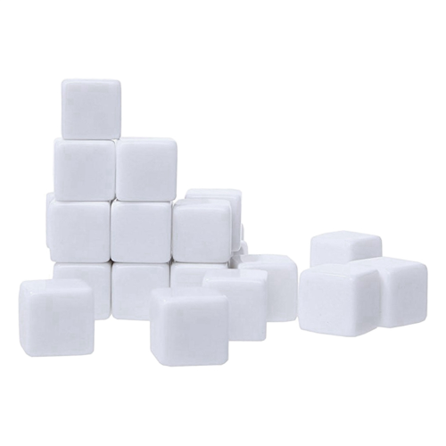 16MM Acrylic Cubes Blank Dice for ,Math Counting 50PCS 2