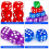 50Pack 14MM Translucent&Solid 6-Sided Dice for ,Activity 8