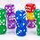 50Pack 14MM Translucent&Solid 6-Sided Dice for ,Activity 6