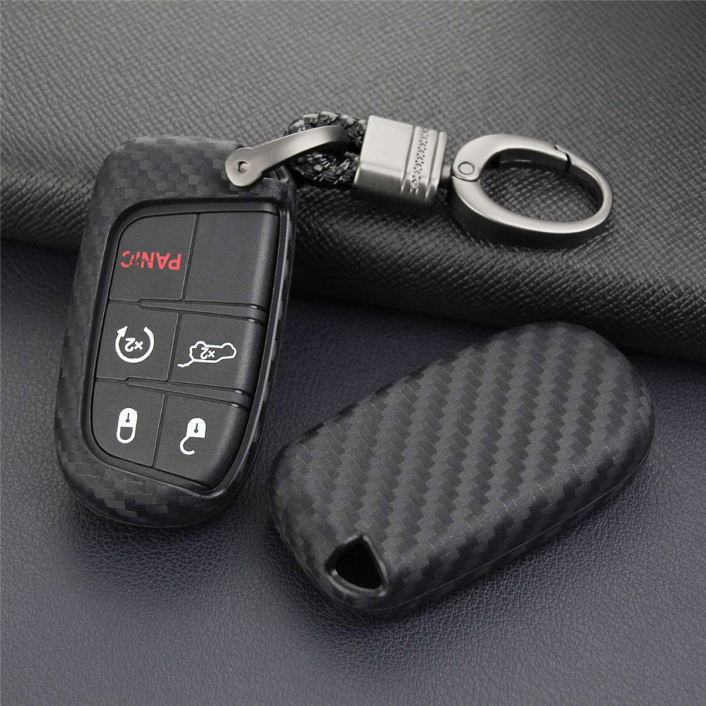 Carbon Fiber Smart Key Case Fob Cover For Grand 4851999578881