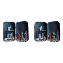 Kerst Geboorte Handgemaakte Cabin Box Theater Bureau Ornamenten