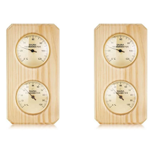 Houten saunathermometer en hygrometer