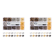 3/16 inch 400 stuks ringetjessets voor schoenen en kleding (4 kleuren)
