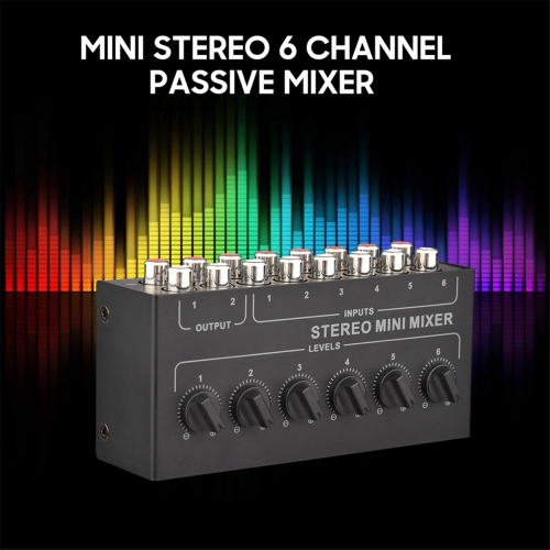 CX600 Mini Stereo 6 Channel Passive Mixer 2